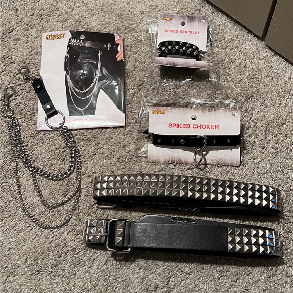 Emo/Goth/Rocker Halloween Accessories Bundle